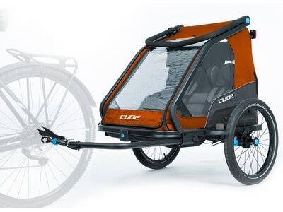 Cube Kinder Fahrradanhänger Double CMPT X Actionteam ohne Sonnenschutz, grey´n´orange - Bild 7