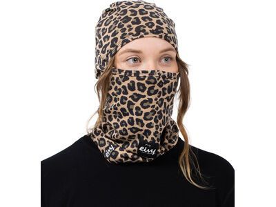 Eivy Hinge Merino Wool Balaclava leopard