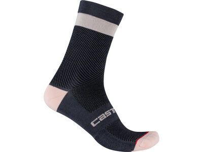 Castelli Alpha W 15 Sock, steel blue/soft pink