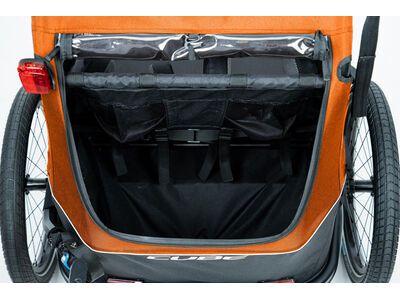 Cube Kinder Fahrradanhänger Double CMPT X Actionteam ohne Sonnenschutz, grey´n´orange - Bild 6