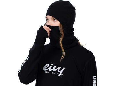 Eivy Hinge Merino Wool Rib Balaclava, black - Bild 2