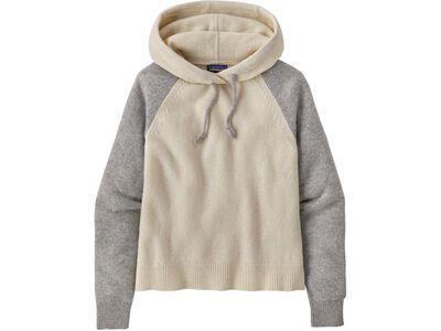 Patagonia Women's Recycled Wool-Blend Hooded Pullover Sweater dyno white