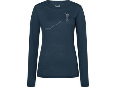 super.natural Bergglück LS Damen, blueberry/feather grey - Bild 1