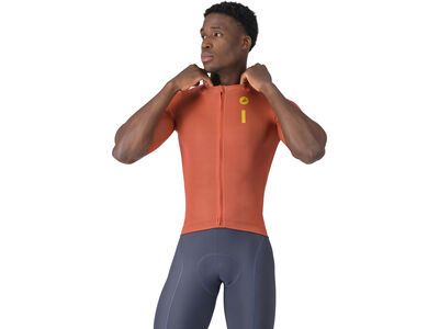 Castelli Drittone Logo Jersey, paprika/mango mojito - Bild 2