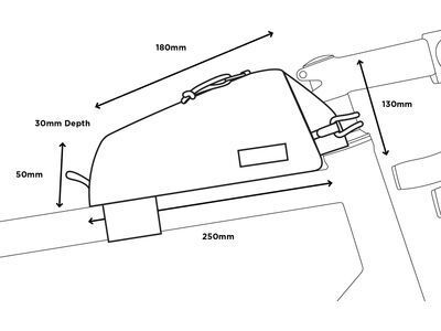 Restrap Top Tube Bag - 0.8 L, black - Bild 8