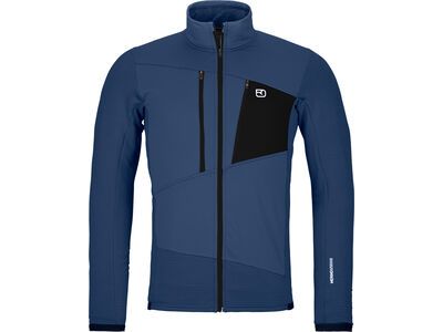 Ortovox Merino Fleece Grid Jacket M, blue nunatak - Bild 1