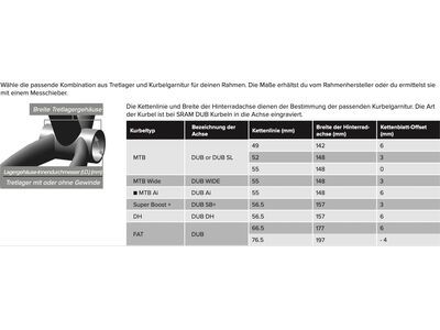 SRAM DUB PressFit30 Bottom Bracket - 73 mm MTB Wide - Bild 4