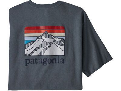 Patagonia Men's Line Logo Ridge Pocket Responsibili-Tee, plume grey