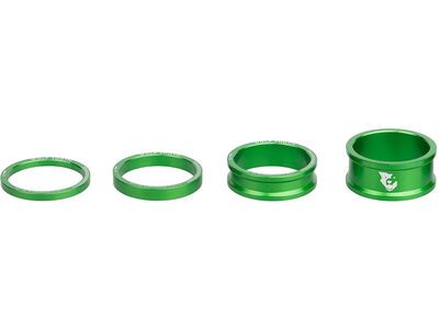 Wolf Tooth Precision Headset Spacers - 3/5/10/15 mm Kit, green