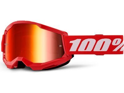 100% Strata 2 Goggle - Red Mirror, red