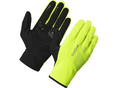 GripGrap Ride 2 Windproof Spring-Autumn Gloves, yellow hi-vis
