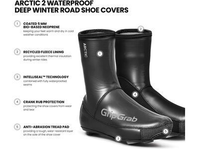 GripGrab Arctic 2 Waterproof Deep Winter Road Shoe Covers, black - Bild 8