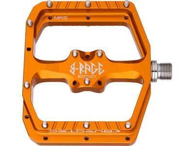 Burgtec Penthouse Flat MK5 Pedals B-Rage Edition iron bro orange