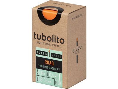 Tubolito Tubo Road 60 mm - 700C x 18-32 / Black Valve, orange/black