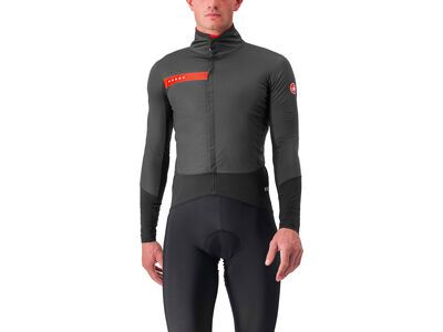 Castelli Beta RoS Jacket, silver gray/dark gray-red
