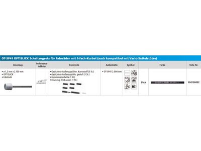 Shimano Schaltzug-Set MTB Edelstahl OPTISLICK - 1x 2.100 mm - Bild 2