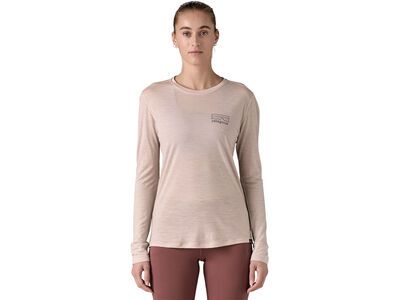Patagonia Women's Long-Sleeved Capilene Cool Merino Blend Graphic Shirt Fitz Roy Strata, shroom taupe - Bild 2