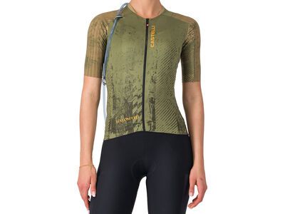 Castelli Unlimited Pro 2 W Jersey forest green/elmwood/vivid ora