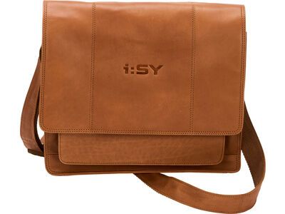 i:SY Leather Bag KLICKfix, cognac