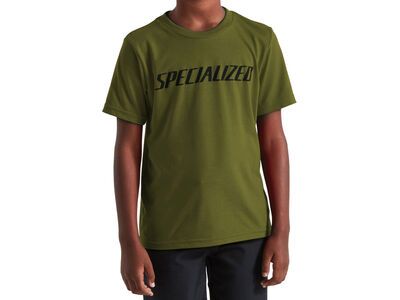 Specialized Wordmark T-Shirt Kinder kurzarm, olive green - Bild 1