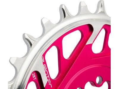Burgtec 3 mm Offset Thick Thin Chainring SRAM 8-Bolt, toxic barbie pink - Bild 4
