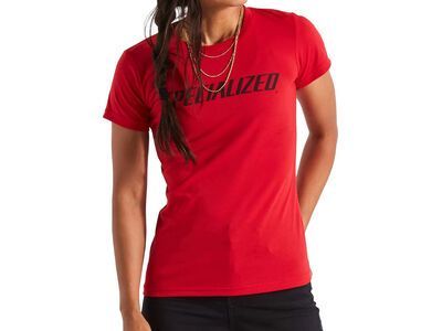 Specialized Wordmark T-Shirt Damen kurzarm, flo red - Bild 1
