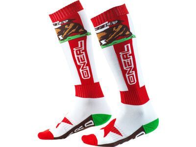 ONeal Pro MX Sock California, red/white/brown
