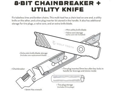 Wolf Tooth 8-Bit Chainbreaker + Utility Knife Multi-Tool - Bild 6