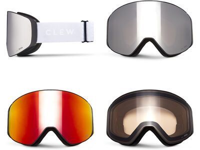 Clew Magnetic Goggle Slim, Silver / white - Bild 1