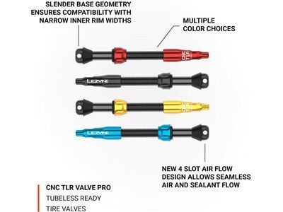 Lezyne CNC TLR Valve Pro - 44 mm, black - Bild 3