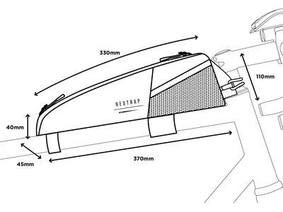 Restrap Race Top Tube Bag - 1.5 L, black - Bild 9