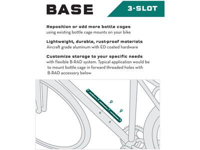 Wolf Tooth B-RAD Mounting Bases - 3 Slot, black - Bild 2