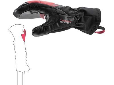 Leki Griffin Base 3D Women Mitt, black/rosé - Bild 6