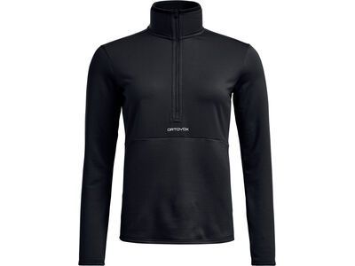 Ortovox Fleece Light Zip Neck W, black raven - Bild 1