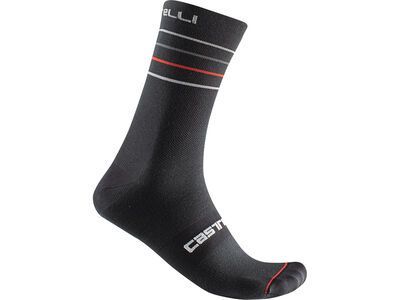 Castelli Endurance 15 Sock black/silver gray-red
