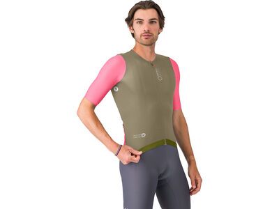 Castelli Corretto Jersey elmwood/rosa giro-white