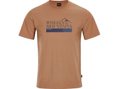 Cube Organic T-Shirt Wheels & Mountains brown