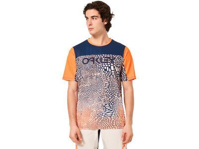 Oakley Maven Coast SS Jersey, distorted frogskin bl/og - Bild 5