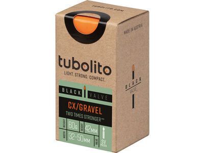 Tubolito Tubo CX/Gravel 42 mm - 700C x 32-50 / Black Valve, orange/black