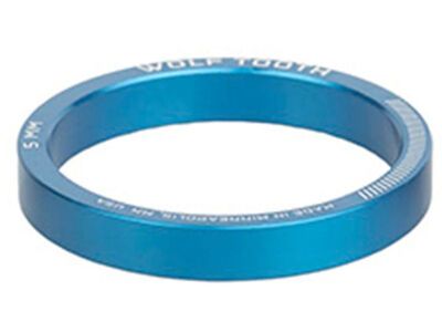 Wolf Tooth Precision Headset Spacers - 5 mm, blue