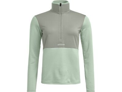 Ortovox Fleece Light Zip Neck W, green acid - Bild 1