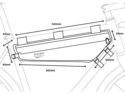 Restrap Race Frame Bag - 4.5 L, black - Bild 12