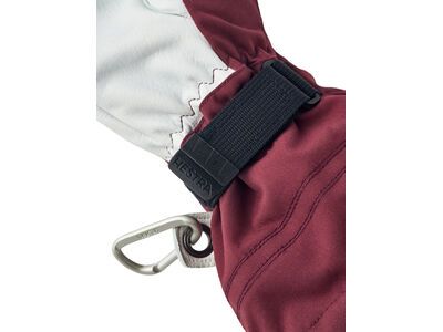 Hestra Army Leather Heli Ski 5 Finger, bordeaux - Bild 6