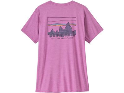 Patagonia Women's Cap Cool Daily Graphic Shirt 73 Skyline brisk purple x-dye