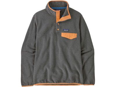 Patagonia Women's Lightweight Synchilla Snap-T Pullover nickel w/vivid apricot