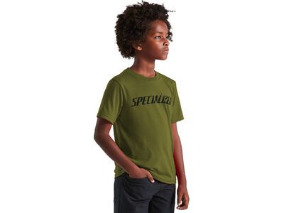 Specialized Wordmark T-Shirt Kinder kurzarm, olive green - Bild 4