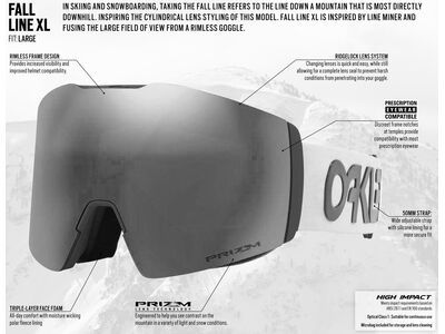 Oakley Fall Line L, Prizm Snow Torch Iridium / matte white - Bild 6