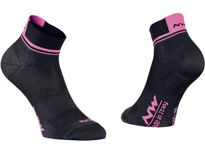 Northwave Logo 2 Wmn Socks, black/pink fluo