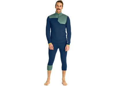 Ortovox Merino Fleece Light Zip Neck M, deep ocean - Bild 3