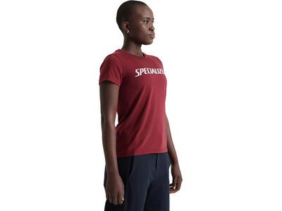 Specialized Wordmark T-Shirt Damen kurzarm, garnet red - Bild 3